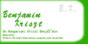 benjamin kriszt business card